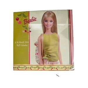 Vintage 2004 Barbie 16 Month Wall Calendar New Factory Sealed Condition